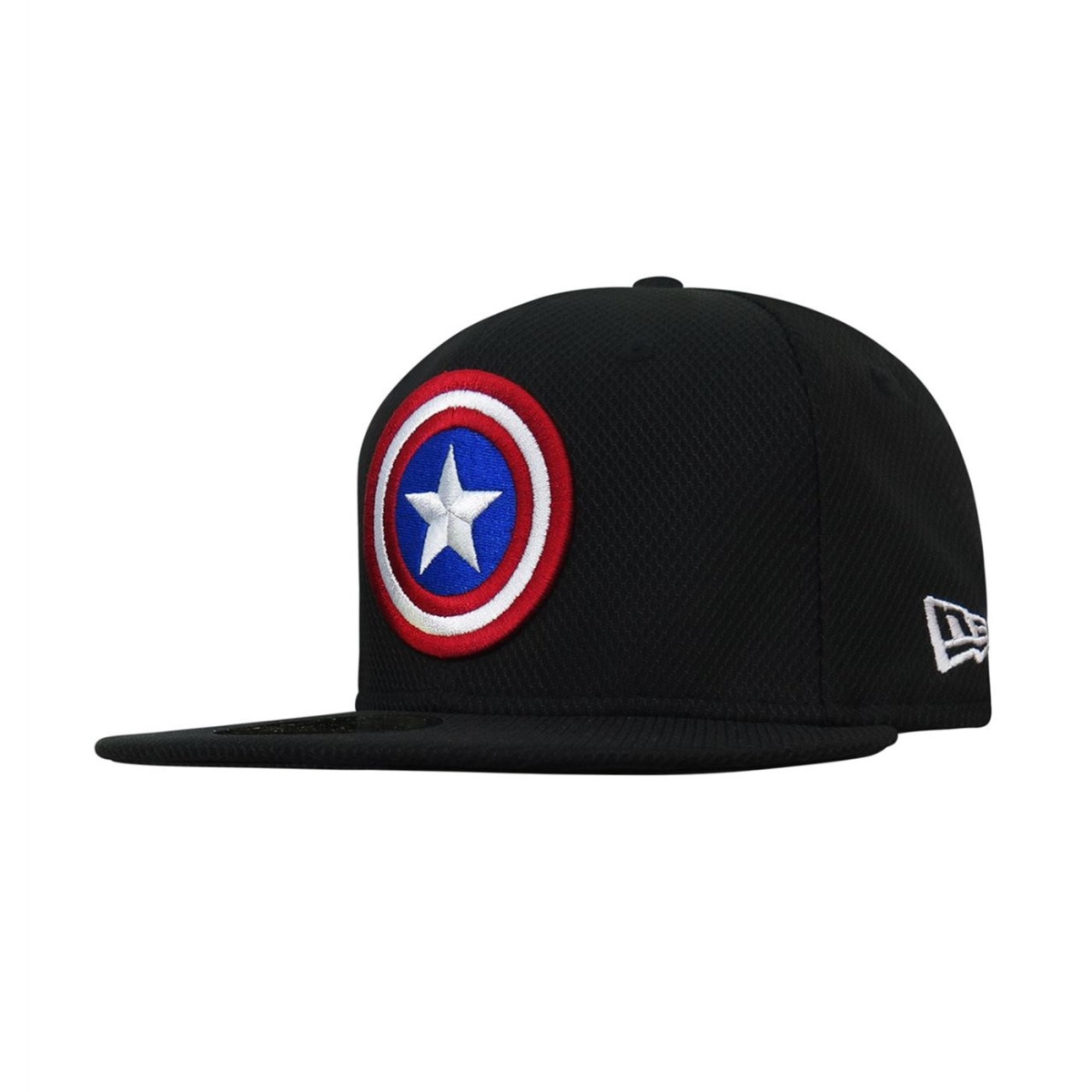 Picture of Captain America hatcapshldsym5950-738-7 3-8 Fitted Captain America Shield Black 59Fifty Fitted Hat - Size 7.375