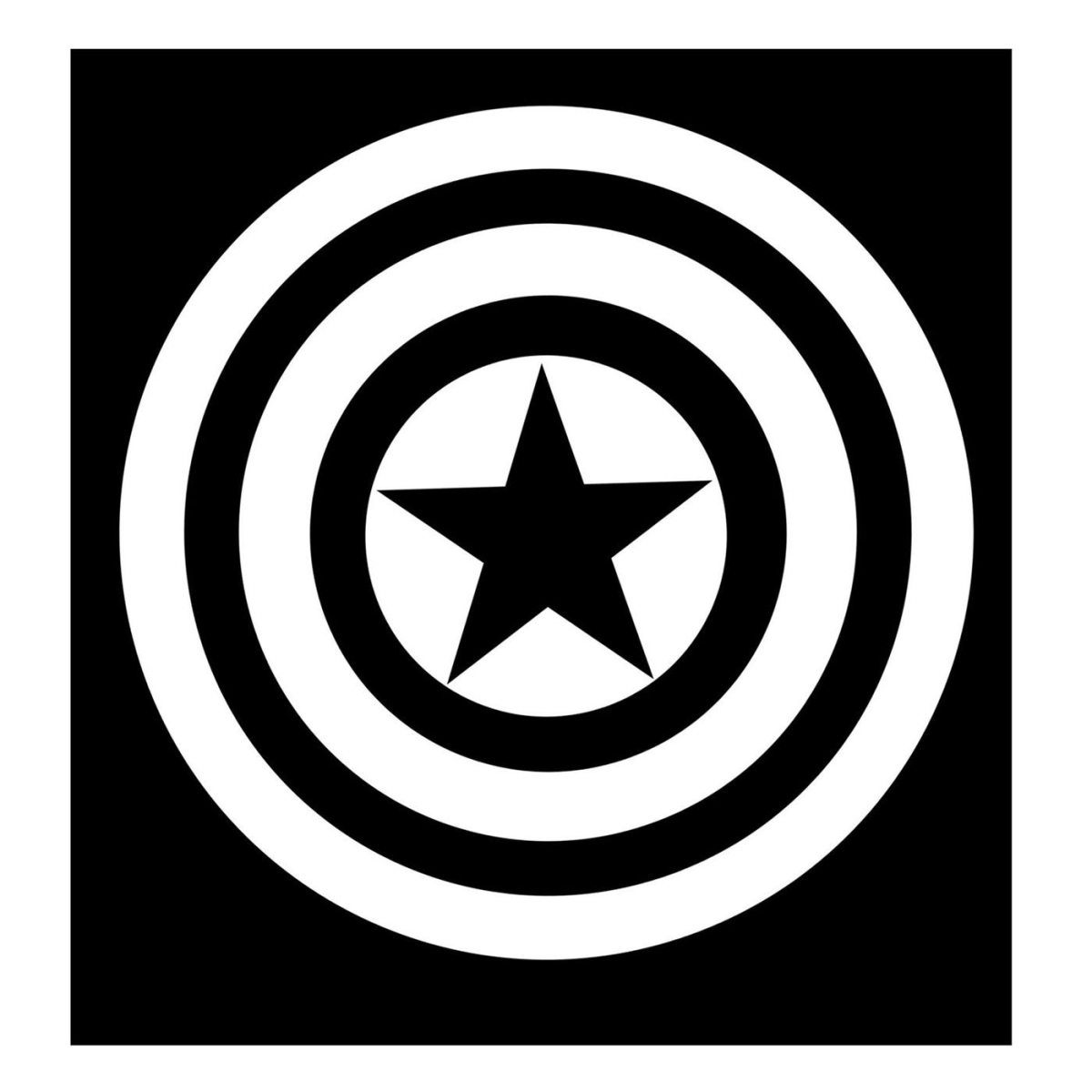 Picture of Captain America stickcapwhtshield Captain America White Shield Sticker