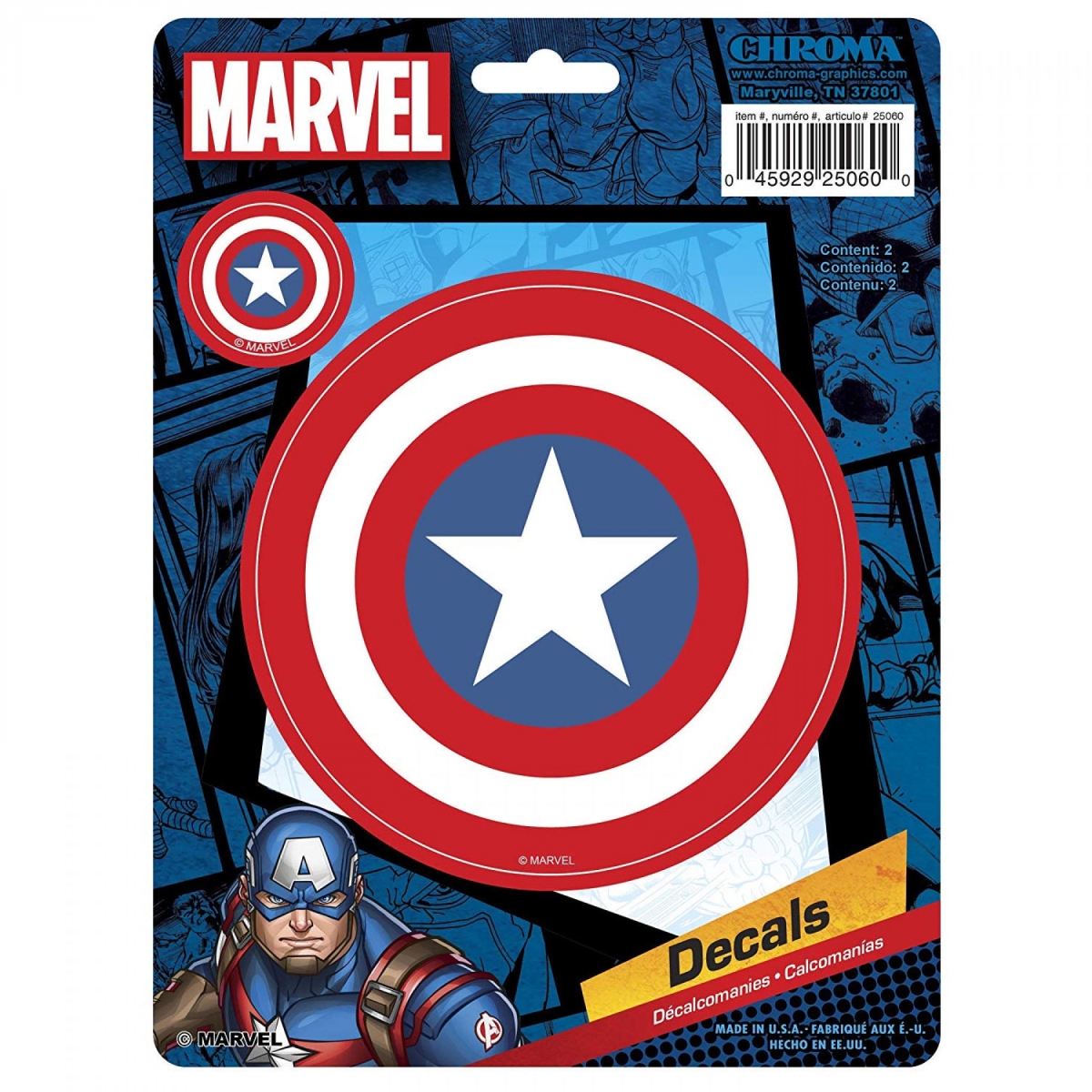 Picture of Captain America 797209 Captain America Shield Car Emblem Stickers