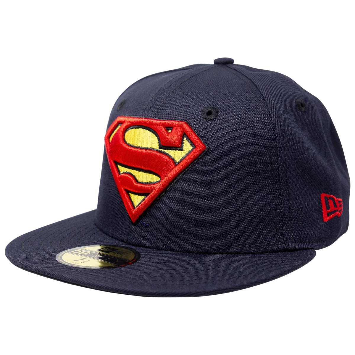 Picture of Superman 802054-73-4fitted-7 3-4 Fitted Superman Classic Symbol on Navy New Era 59Fifty Fitted Hat - Size 7.75