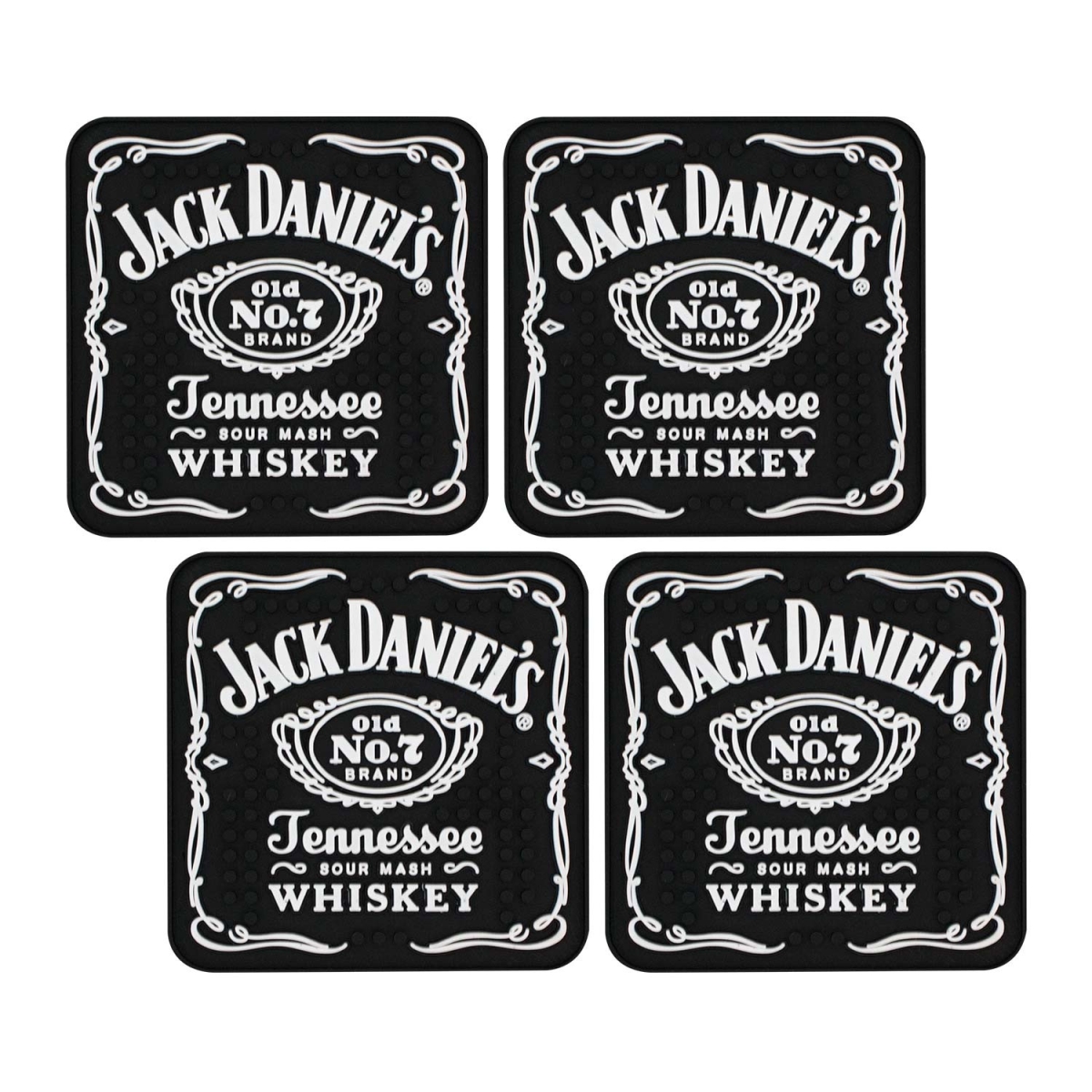 Picture of Jack Daniels 35109 Jack Daniels Rubber Mat Coaster Set
