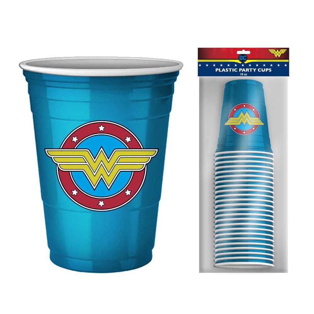 Picture of Wonder Woman 48798 Wonder Woman Disposable Blue Cups - Pack of 20