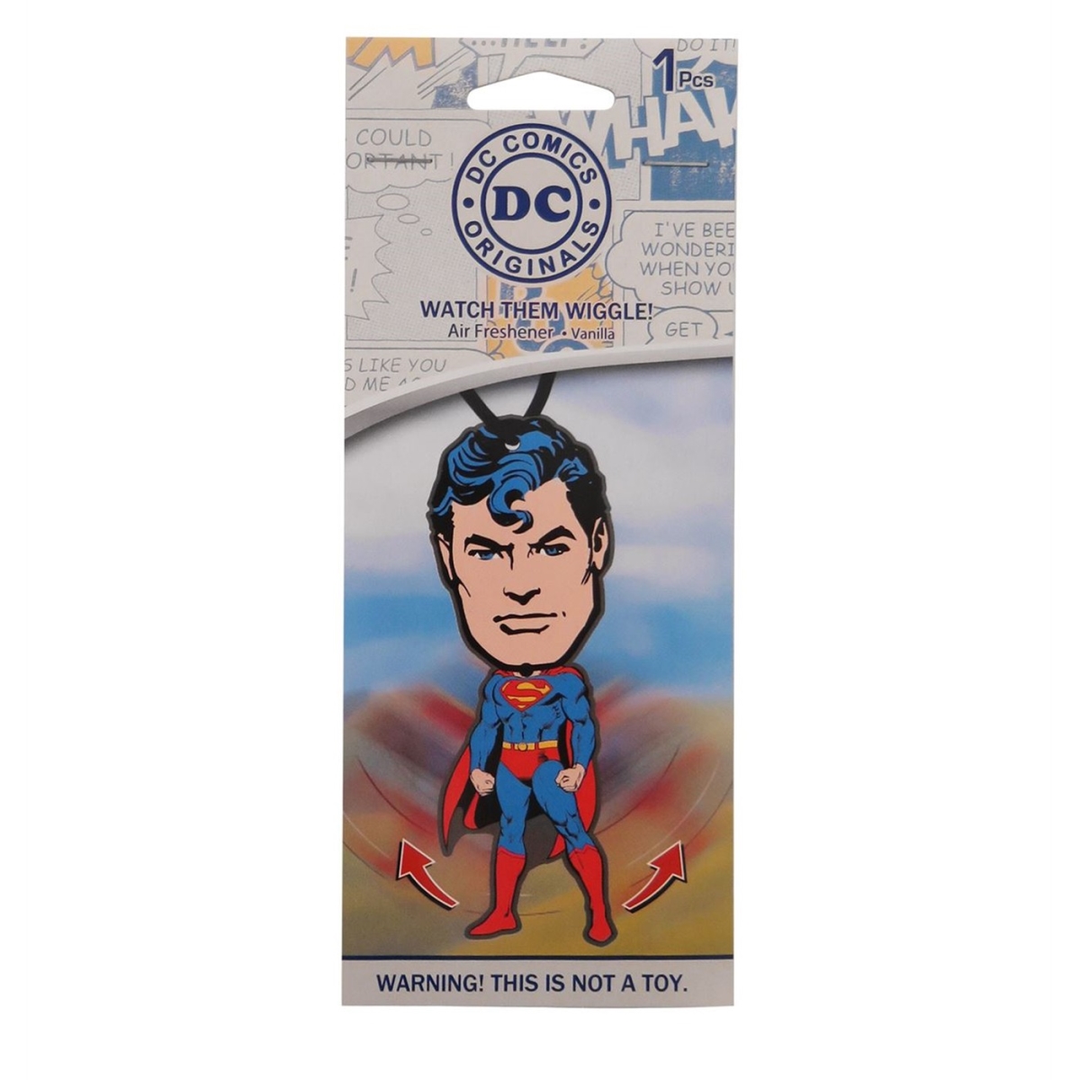 Picture of Superman airfreshsupwig Superman Wiggle Vanilla Air Freshener