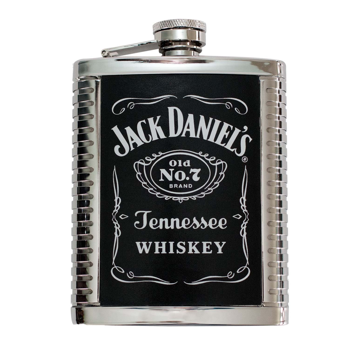 Picture of Jack Daniels 34452 Jack Daniels Ribbed Flask - 6 oz