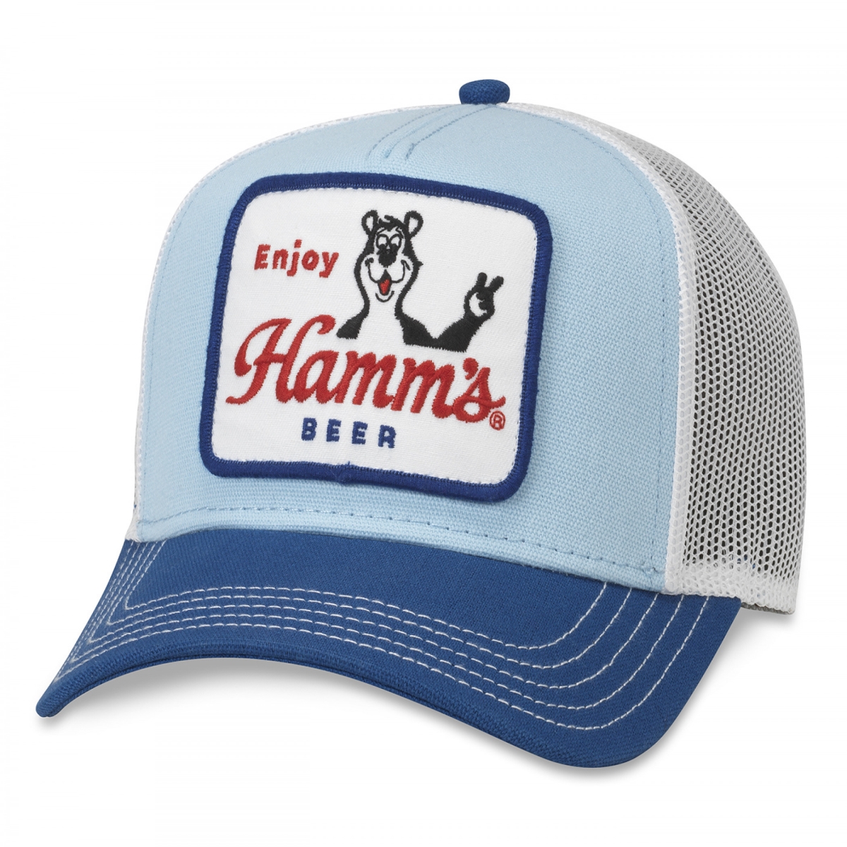 Picture of Hamms 802768 Hamms Bear Patch Trucker Hat
