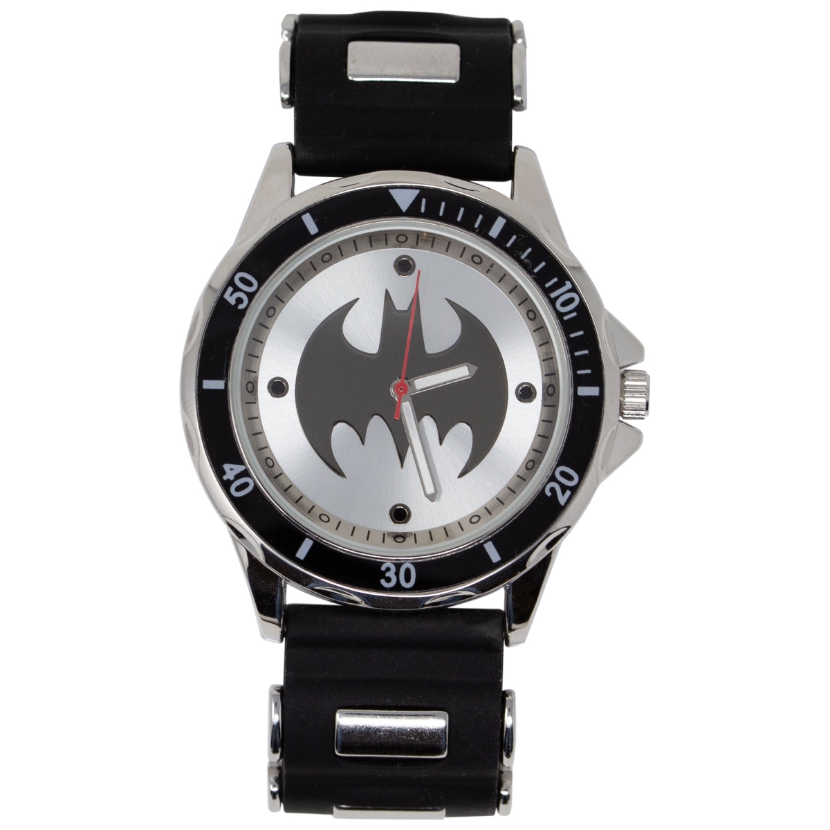 Picture of Batman 805385 Batman Black & White Symbol Watch with Rubber Wristband