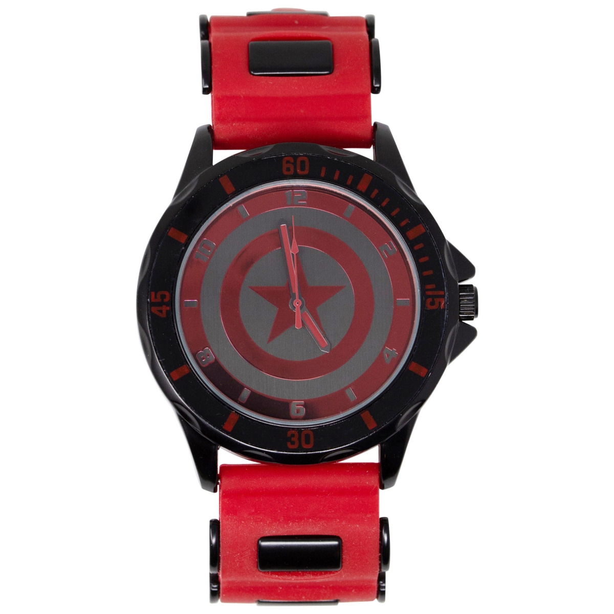 Picture of Captain America 805379 Captain America Red & Black Shield Watch
