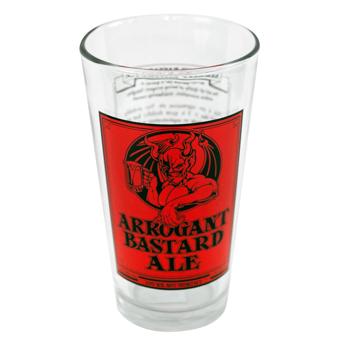 Picture of Arrogant Bastard 46421 Arrogant Bastard Ale Story Pint Glass