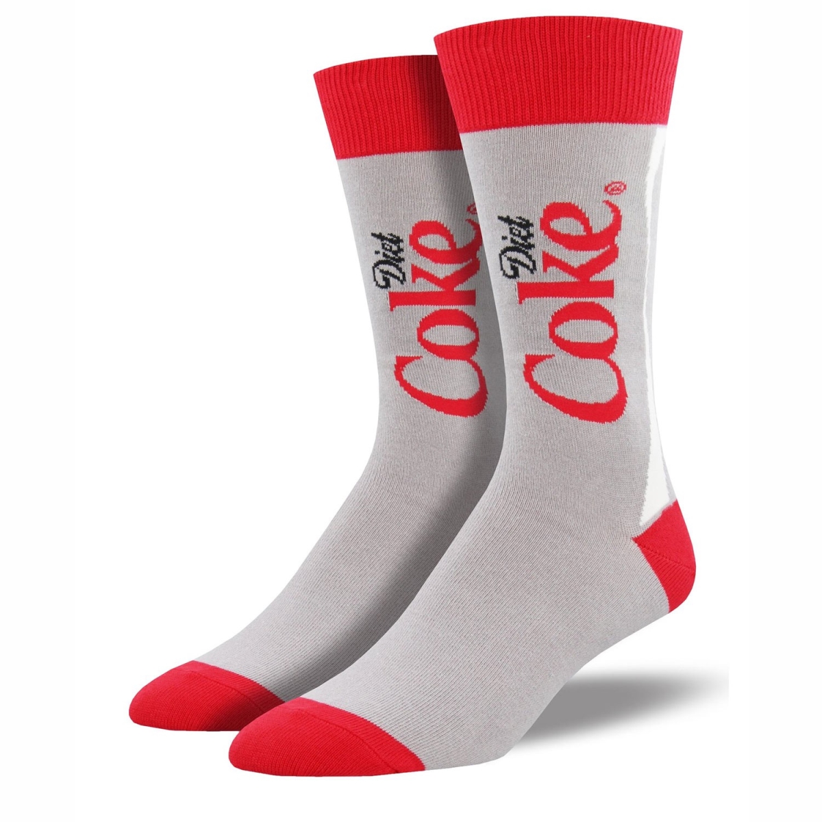 Picture of Coca-Cola 45441 Diet Coke Classic Logo Mens Grey Socks