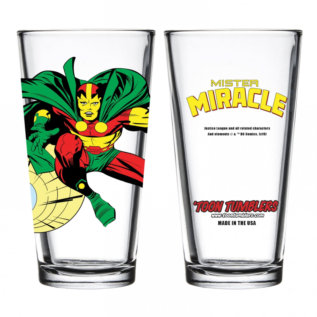 Picture of DC Heroes & Justice League 794302 DC Comics Mister Miracle Pint Glass