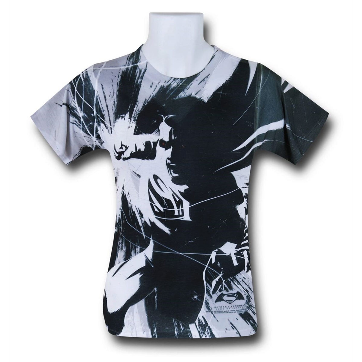 tsbvssupcontrast-M Batman Vs   Contrast Mens T-Shirt - Medium