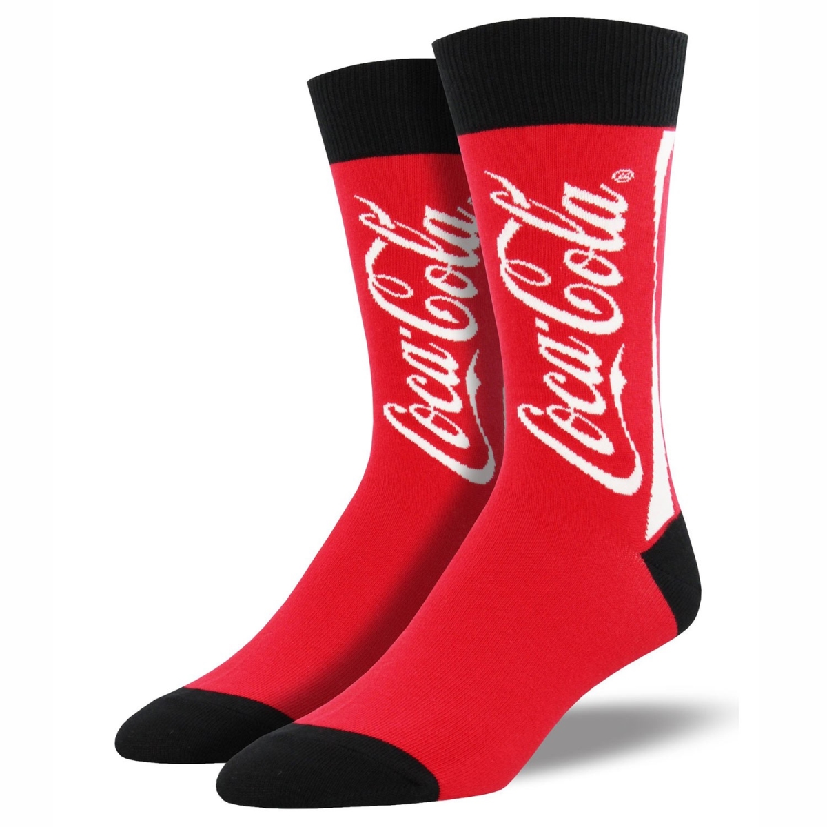 Coca Cola Classic Logo Mens Red Socks