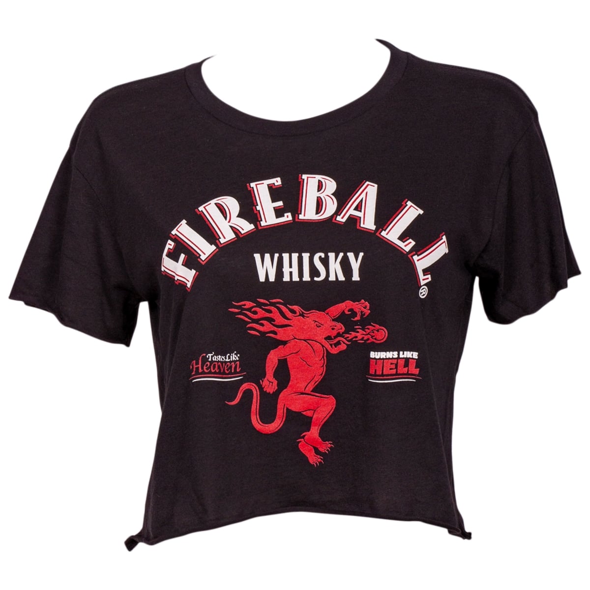 803634-M Fireball Whisky Womens Crop Top T-Shirt - Medium