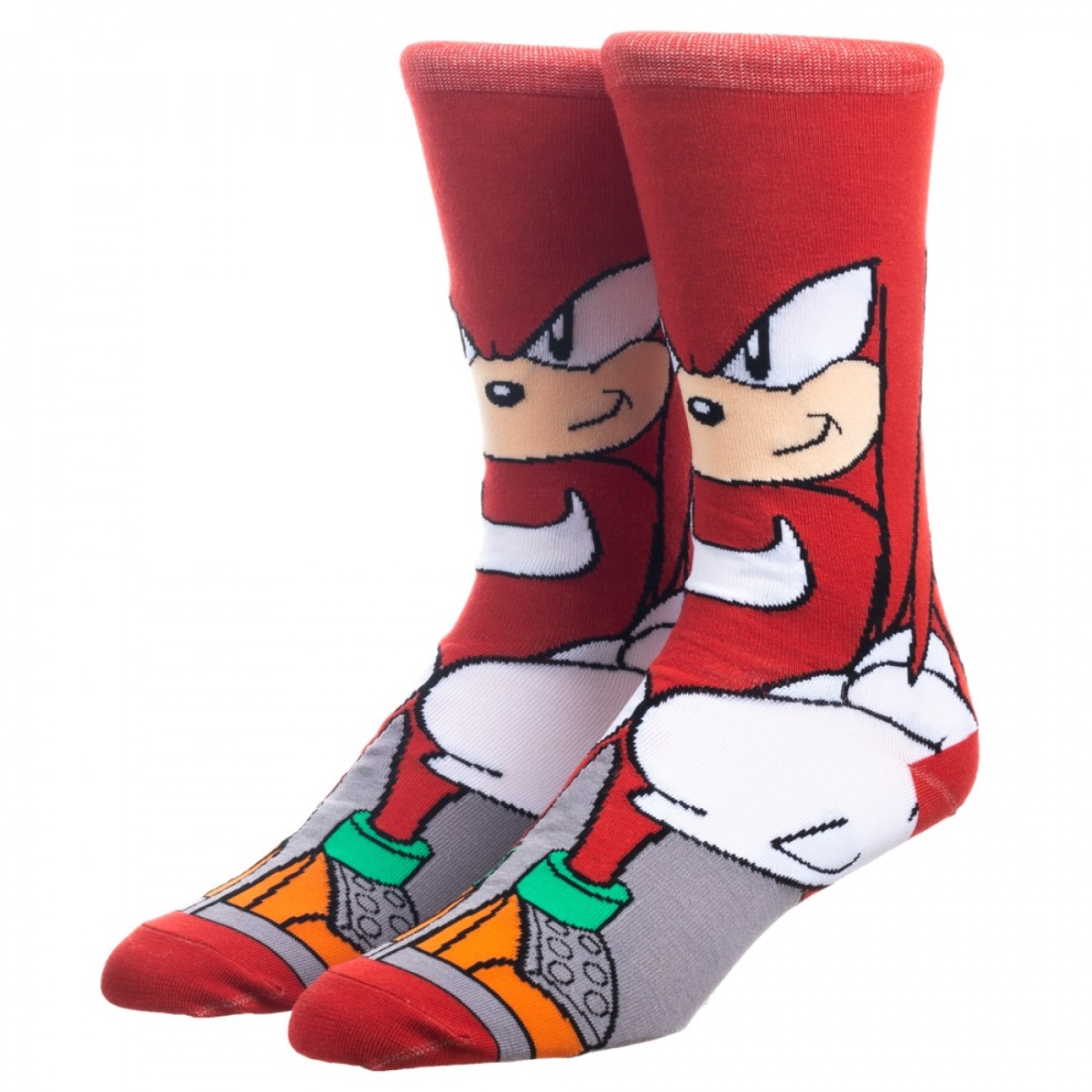 Picture of Sonic 808265 Knuckles From Sonic the Hedgehog Character Crew Socks