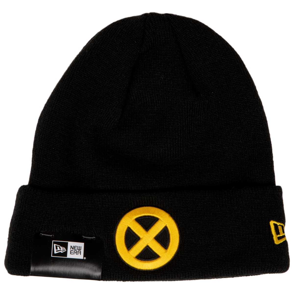 Picture of X-Men 810937 X-Men Yellow Symbol Cuff Knit New Era Beanie