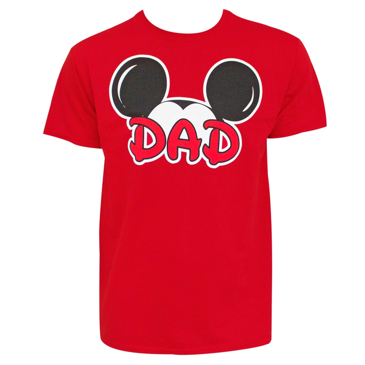 Mickey Mouse Dad Ears Mens T-Shirt, Red - Extra Large