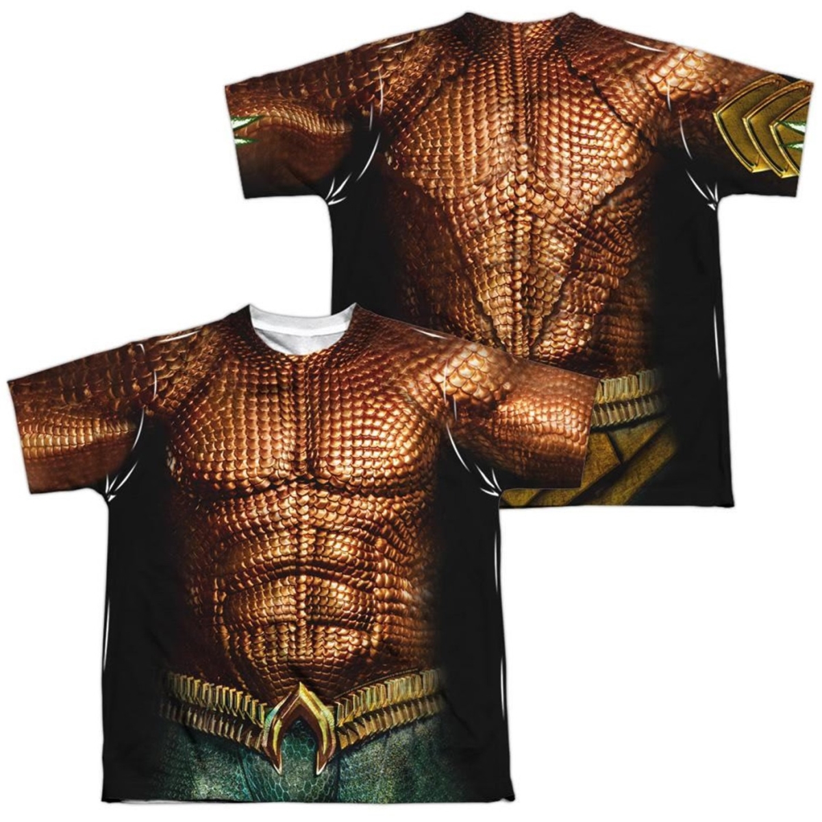 Picture of Aquaman 110237-3x Mens Movie Double Sided Costume T-Shirt - 3XL