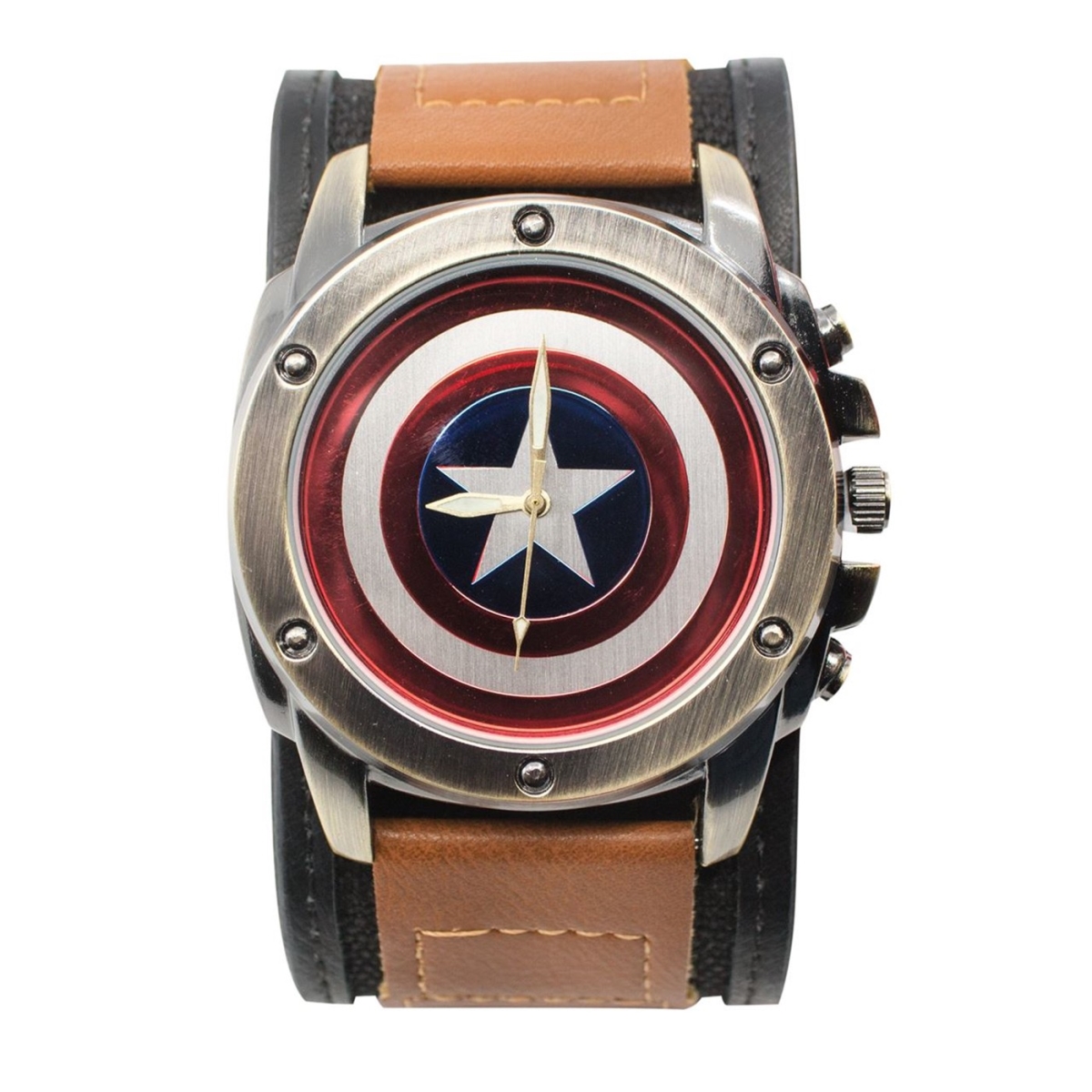 Picture of Captain America wtchcapshlddualfas Captain America Shield Watch with Dual Fasten Adjustable Strap
