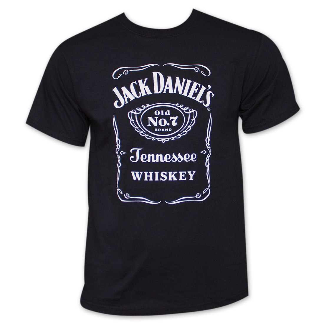 Old No.7 Label Mens Black T-Shirt - 2XL