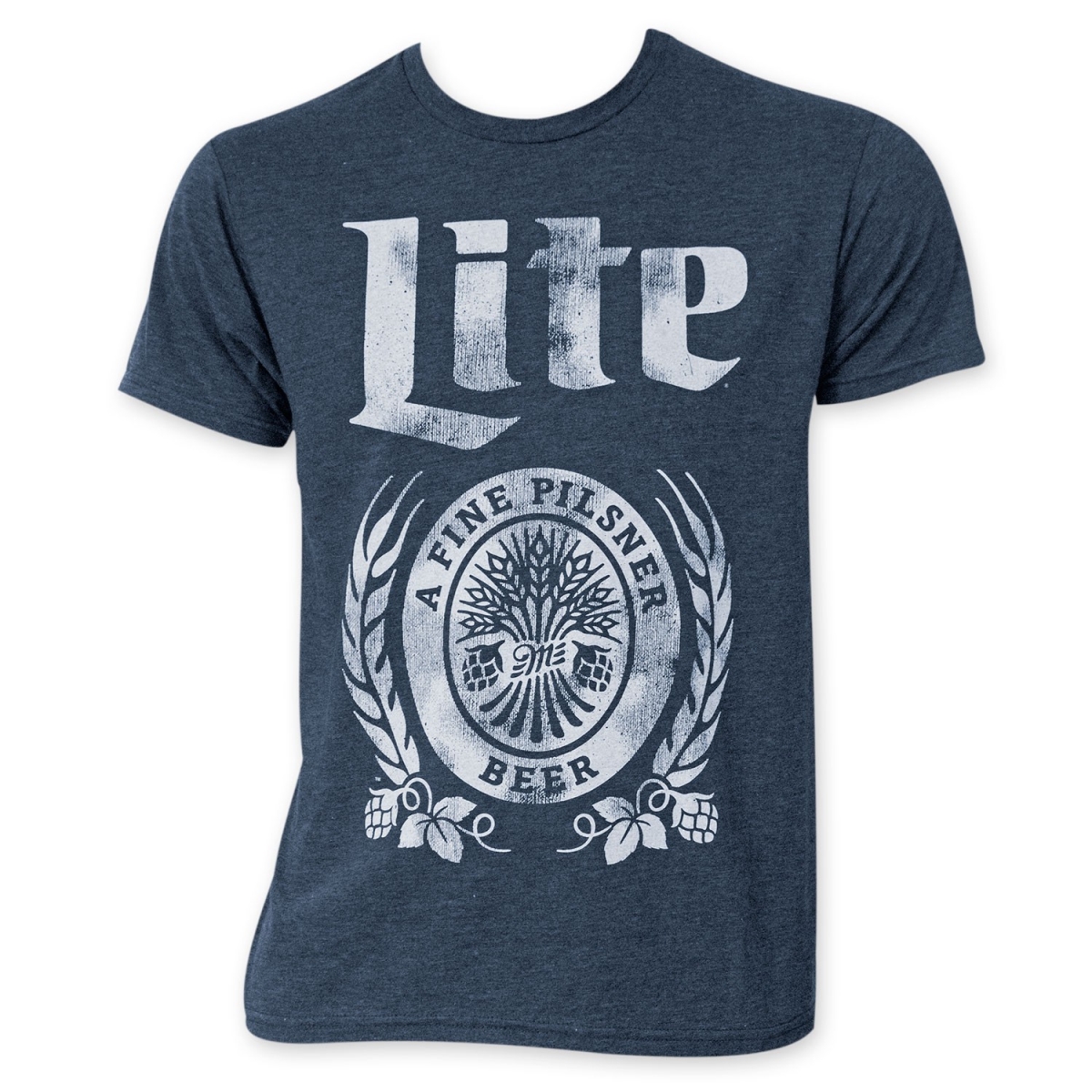 Lite Distressed Logo T-Shirt, Navy Blue - Extra Large