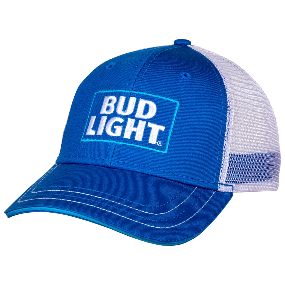 Picture of Bud Light 810495 Bud Light Logo Adjustable Snapback Mesh Trucker Hat