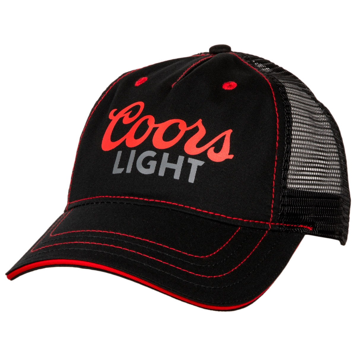 Picture of Coors 810492 Coors Light Logo Adjustable Cloth Hook & Eye Mesh Trucker Hat