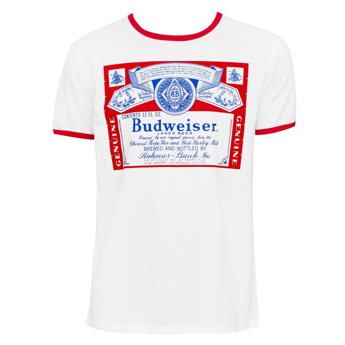 Mens White Ringer T-Shirt - Extra Large