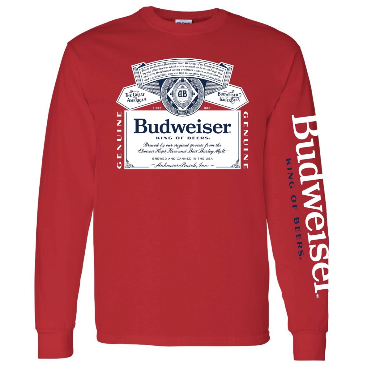 Picture of Budweiser 809686-small Mens Sleeve Print Long Sleeve Shirt - Small
