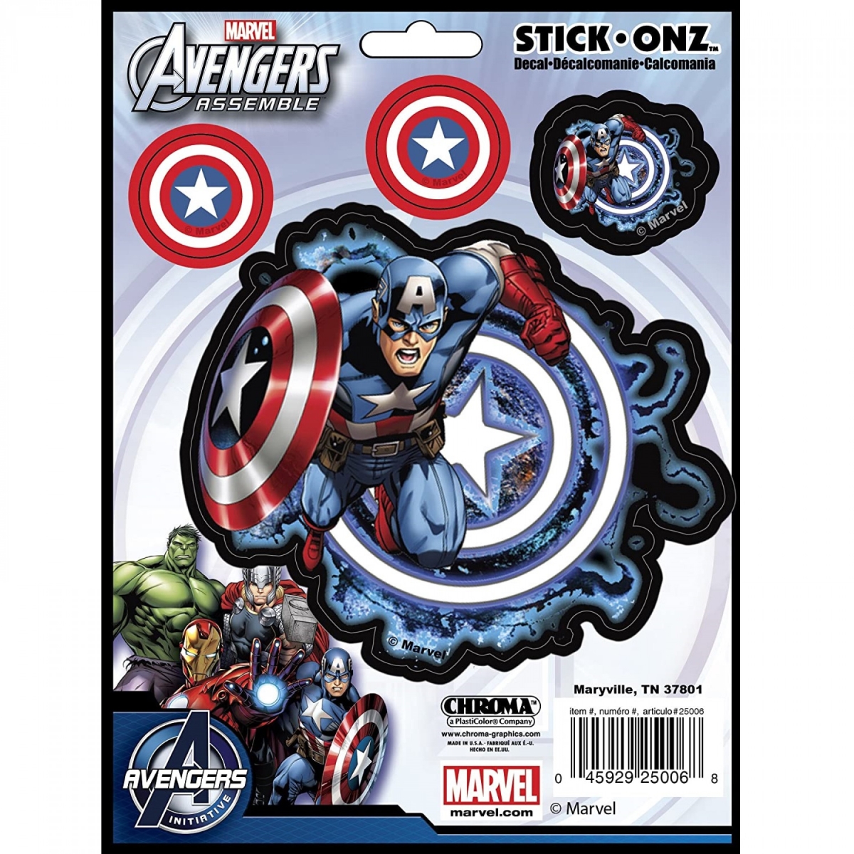 Picture of Captain America 815385 Captain America Action Car Decal