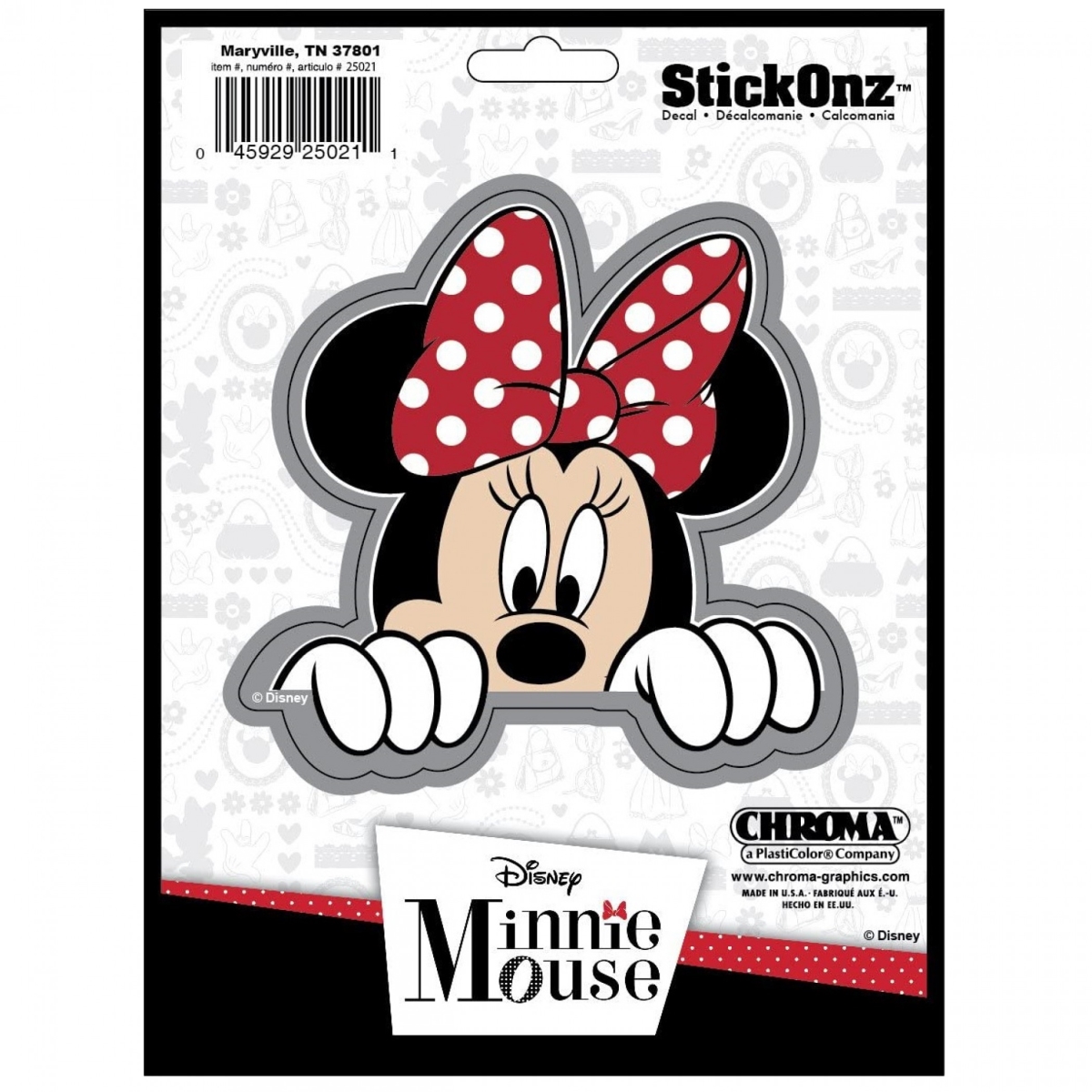 Disney Minnie Mouse Car Decal