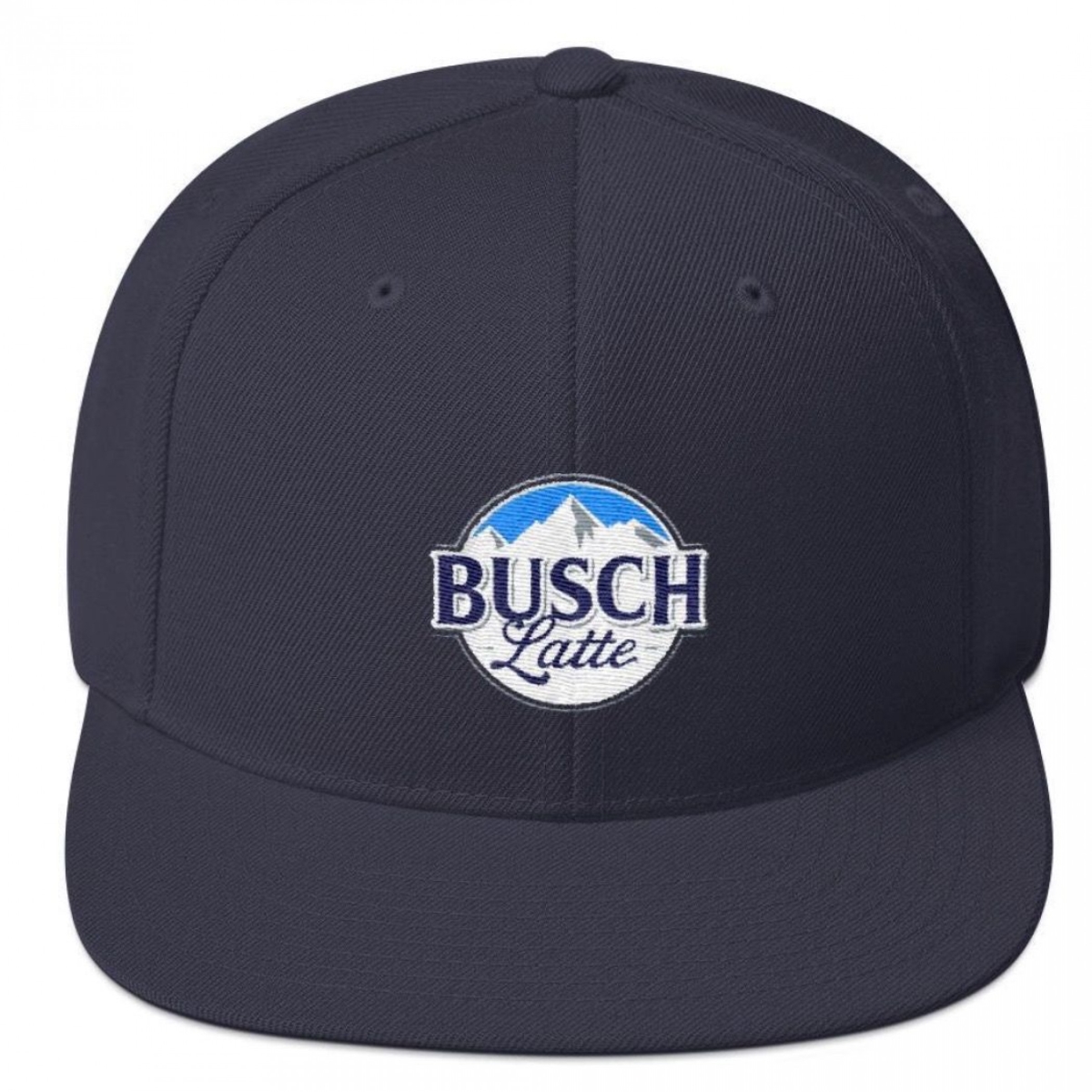 Picture of Busch 814243 Busch Latte Logo Flatbill Adjustable Snapback Hat