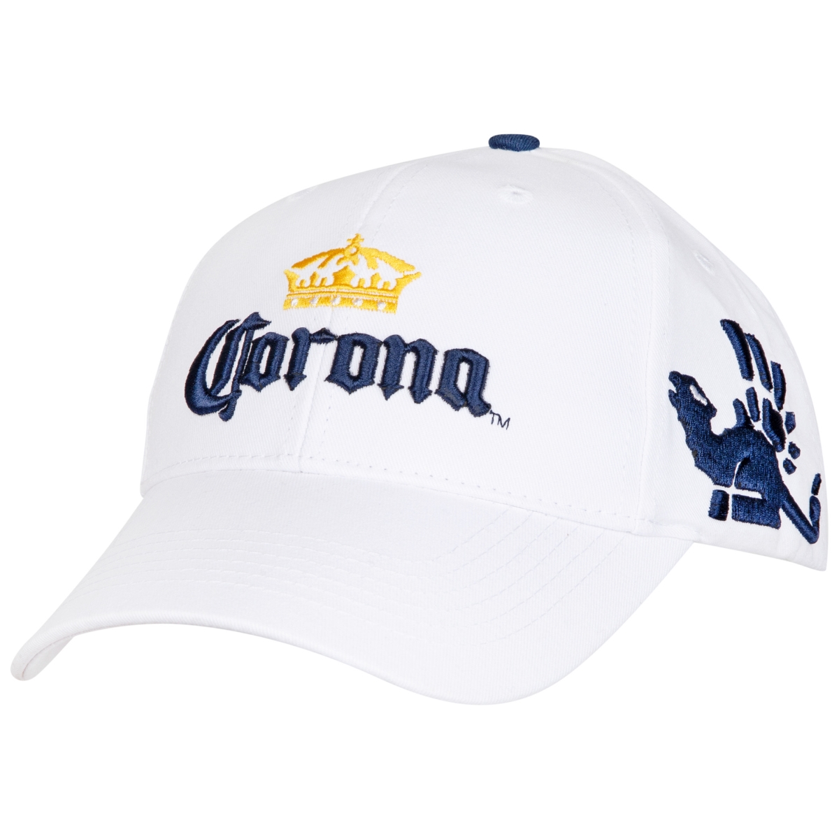 Picture of Corona Extra 821644 Crown Adjustable Strapback Hat, White