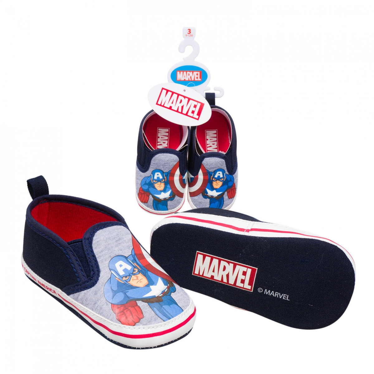Picture of Captain America 820126-3-6months Captain America Character Baby Shoes&#44; 3-6 Months