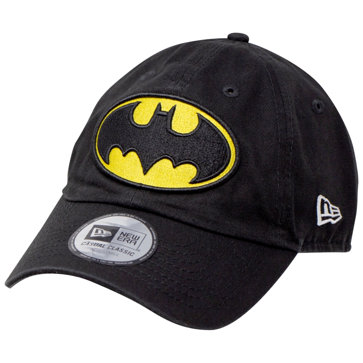 Picture of Batman 806056 Classic Symbol New Era Casual Classic Adjustable Dad Hat&#44; Black