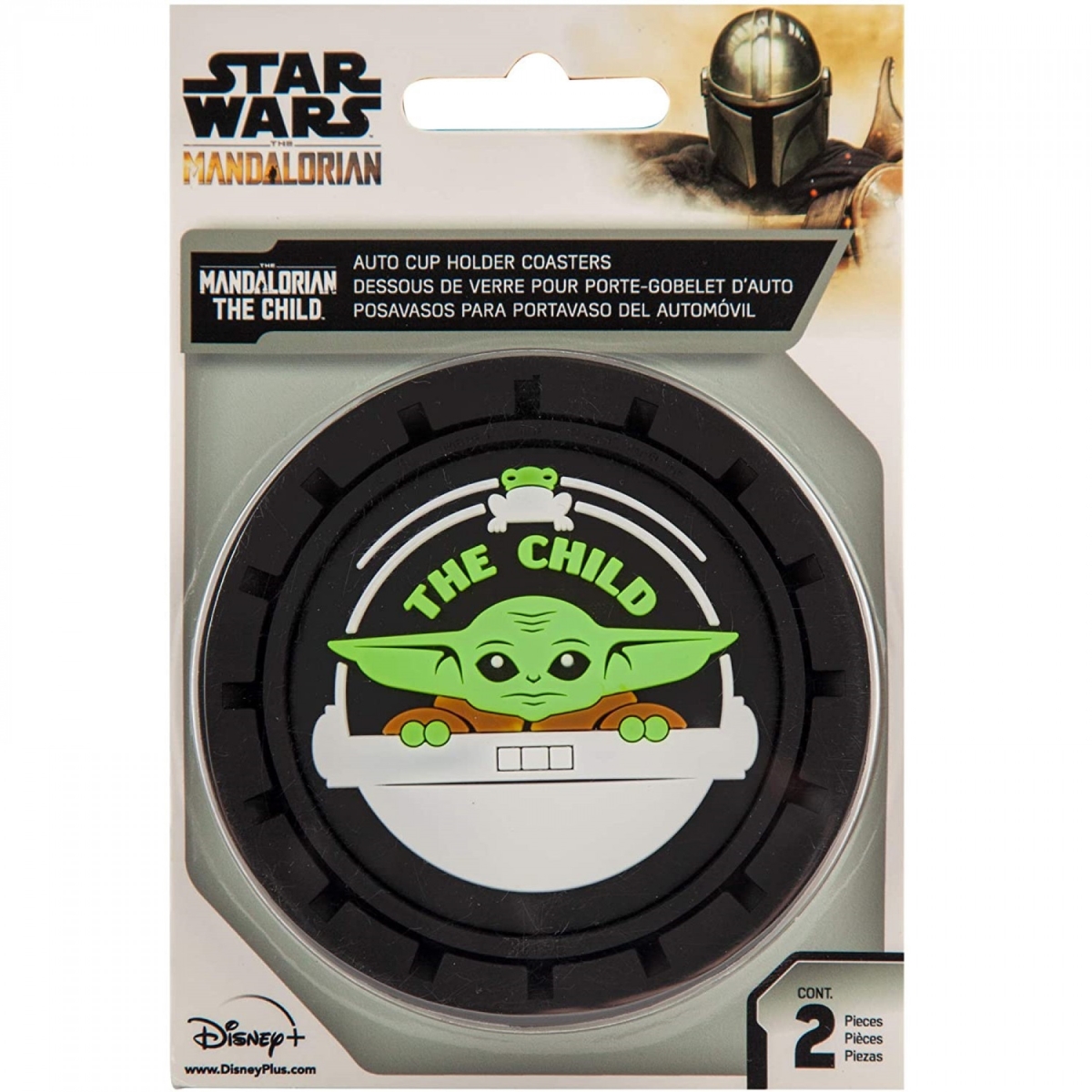 Picture of Star Wars 821443 Mandalorian the Child Grogu Car Cup Holder Coaster, Pack of 2