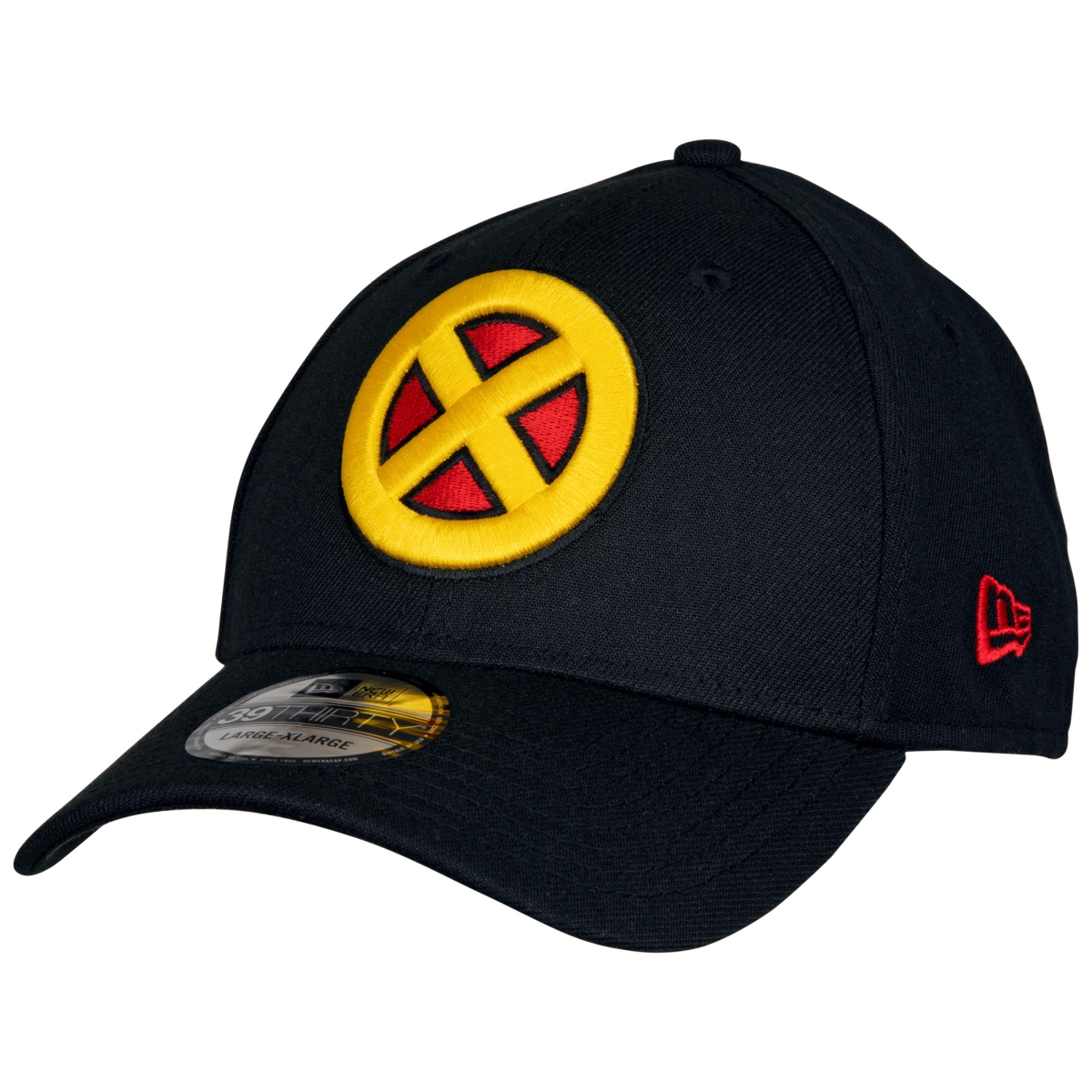 Picture of X-Men 818162-large-xlarge X-Men Symbol Costume New Era 39Thirty Fitted Hat&#44; Black - Large & Extra Large