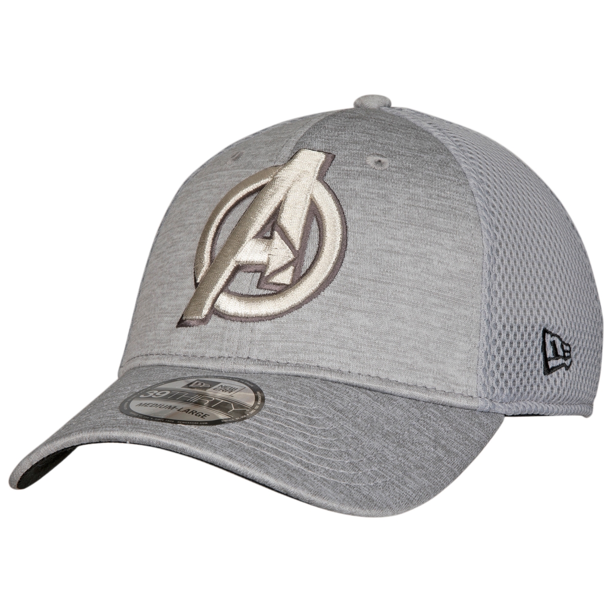Picture of Avengers 819324-medium-large A Symbol Shadow Tech New Era 39Thirty Fitted Hat&#44; Gray - Medium & Large