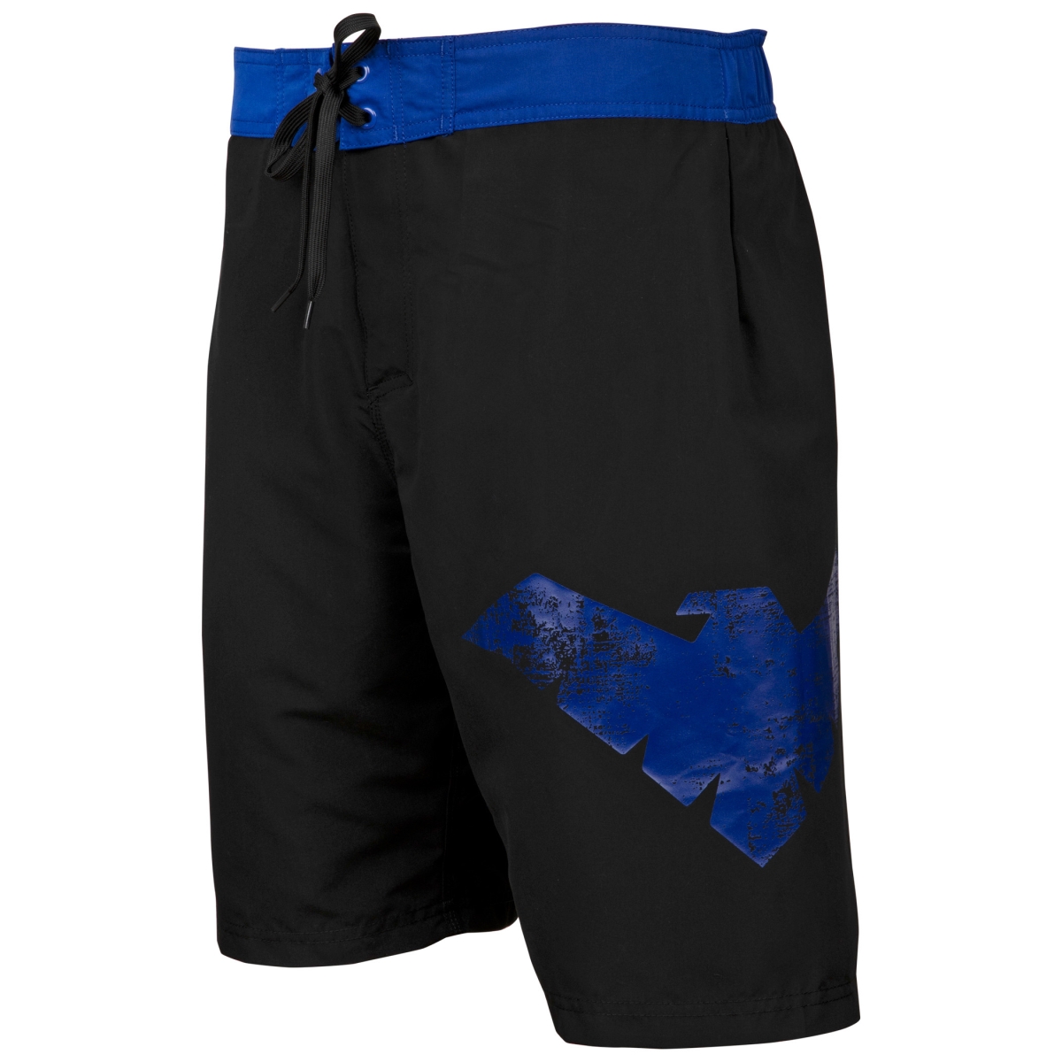 Picture of Nightwing 803533-large 36-38 Nightwing Symbol Board Shorts, Heather Black - Large 36-38