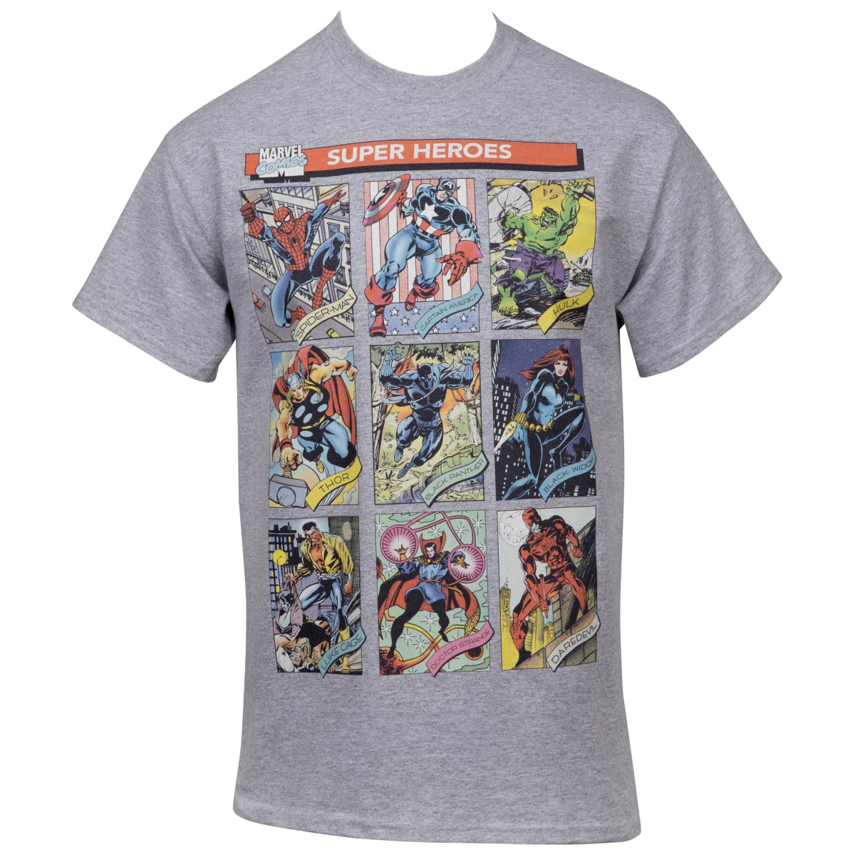 s 821910-xlarge Marvel the s Hero Trading Card Images T-Shirt, Extra Large -  Avenger