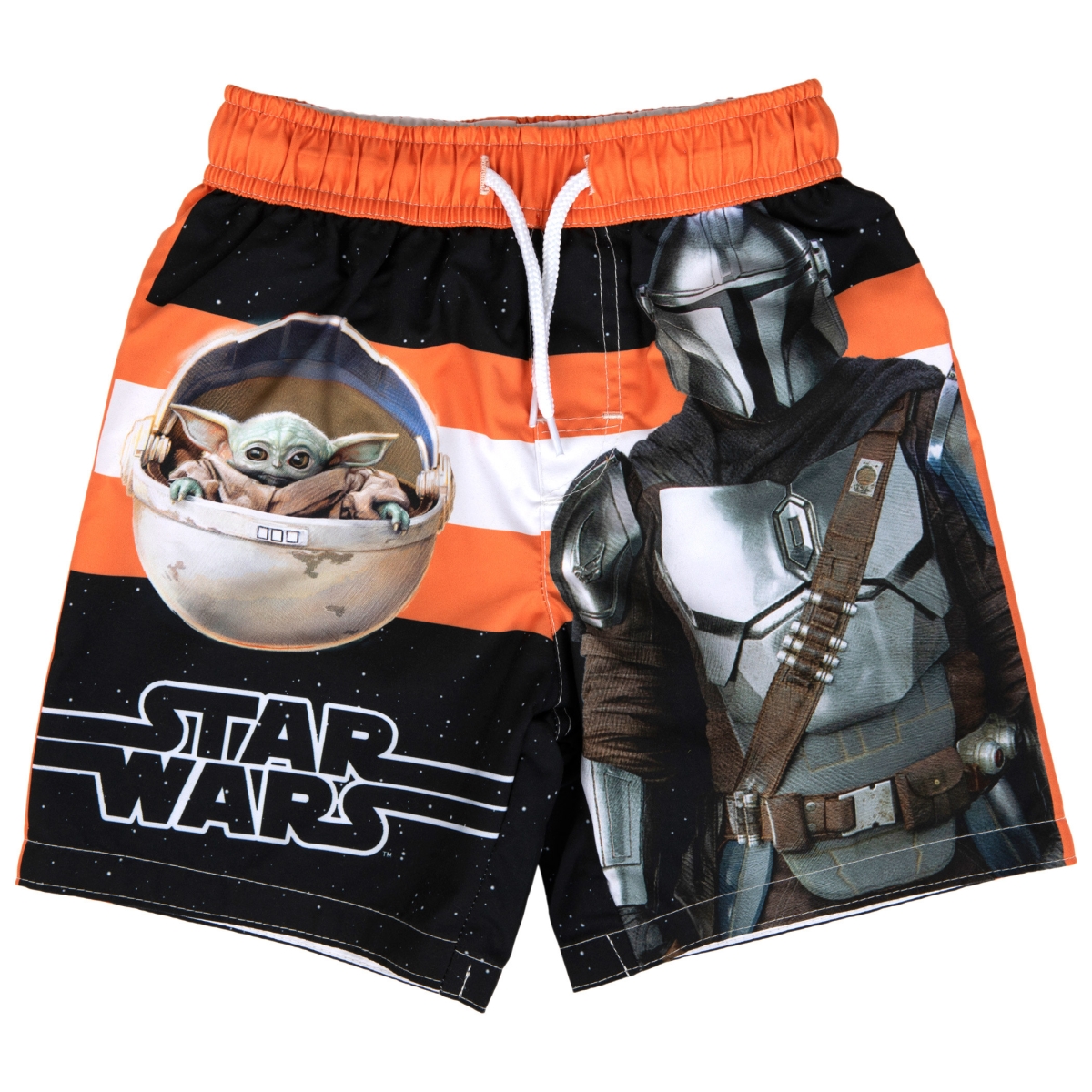 Picture of Star Wars 813143-size4 The Mandalorian the Child Youth Swim Trunks, Size 4