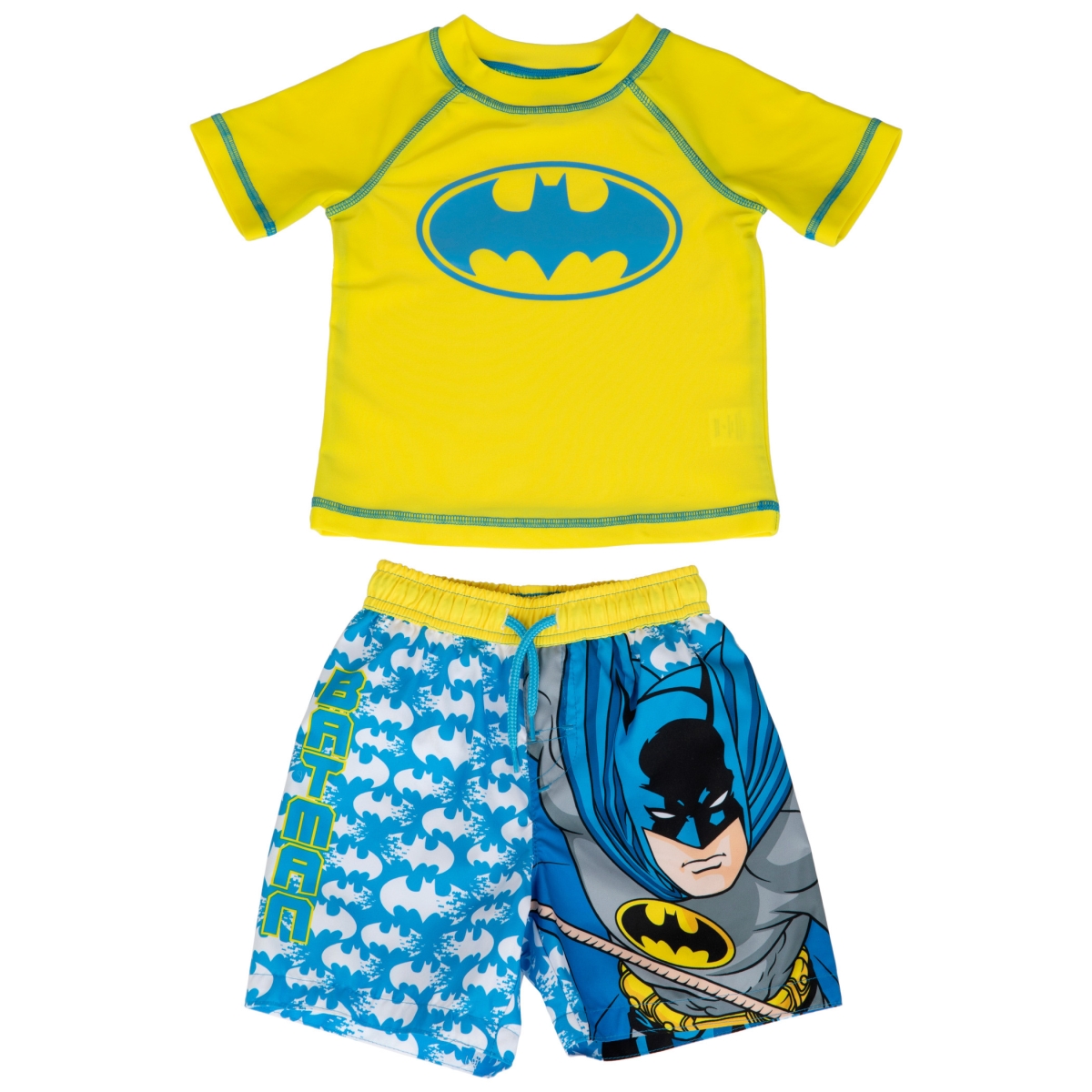Picture of Batman 813203-toddler3t The Dark Knight Toddler Swim Trunks & Rashguard Set&#44; Toddler 3T