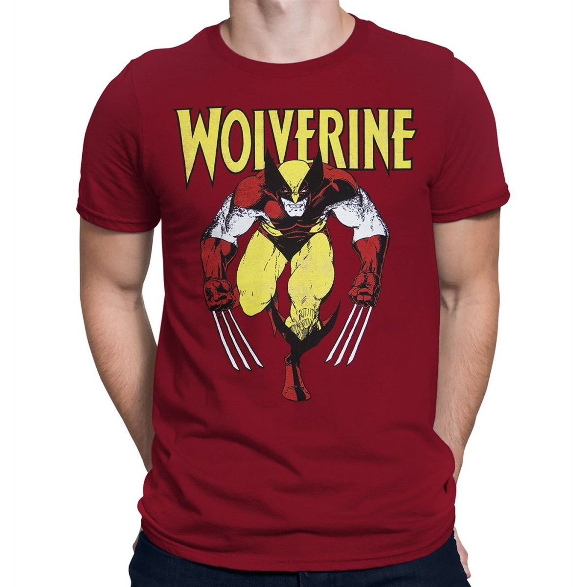 Wolverine tswolvredrage-5x Rage Distressed T-Shirt, Red - 5XL