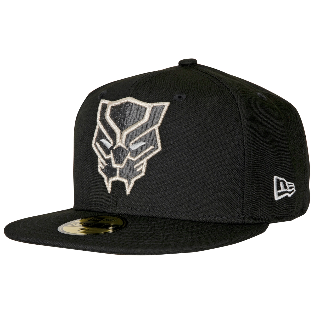 Picture of Black Panther 819336-71-4fitted 7.25 in. Face Symbol Color Block New Era 59Fifty Fitted Hat