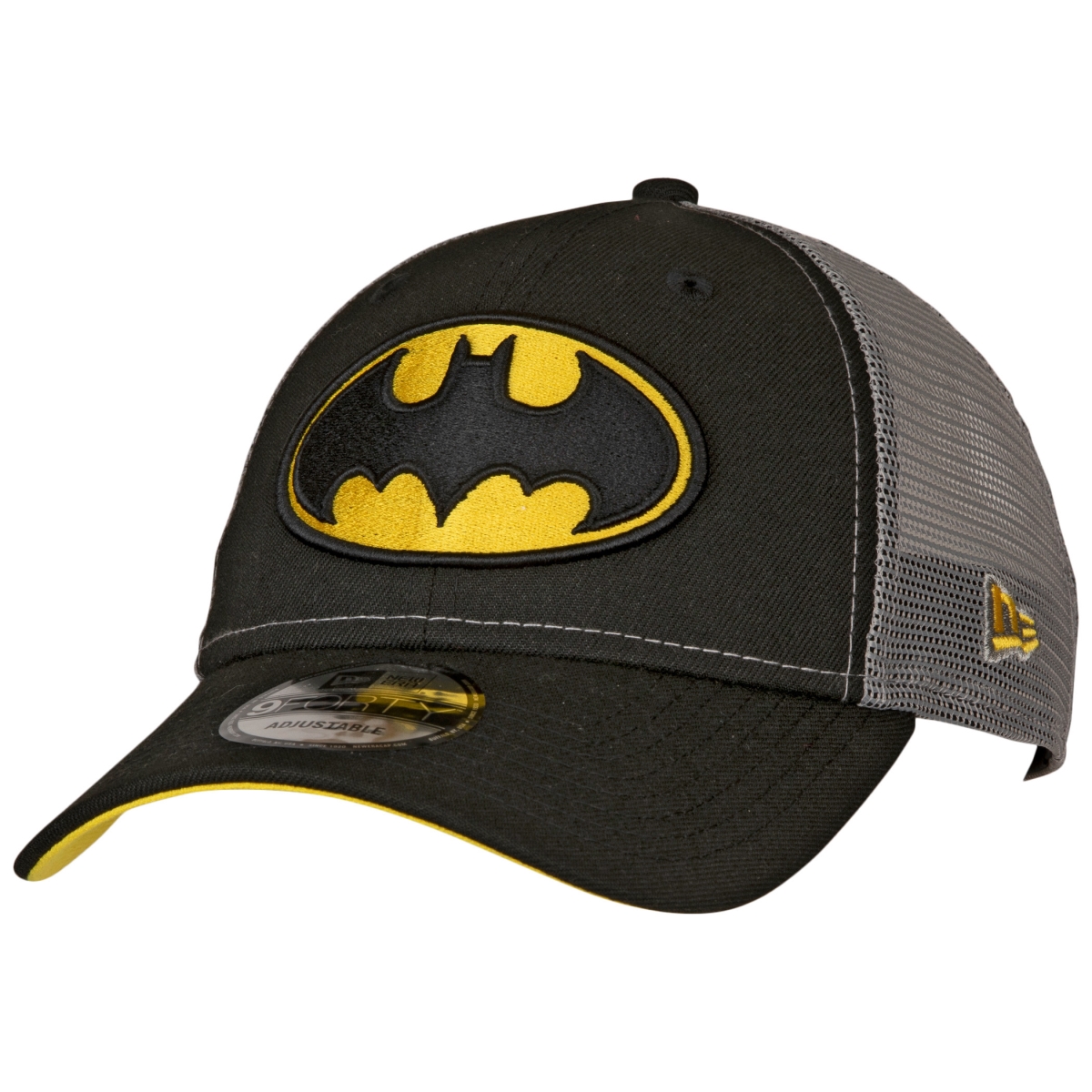 Picture of Batman 819307 Symbol Trucker New Era 9 Forty Adjustable Hat