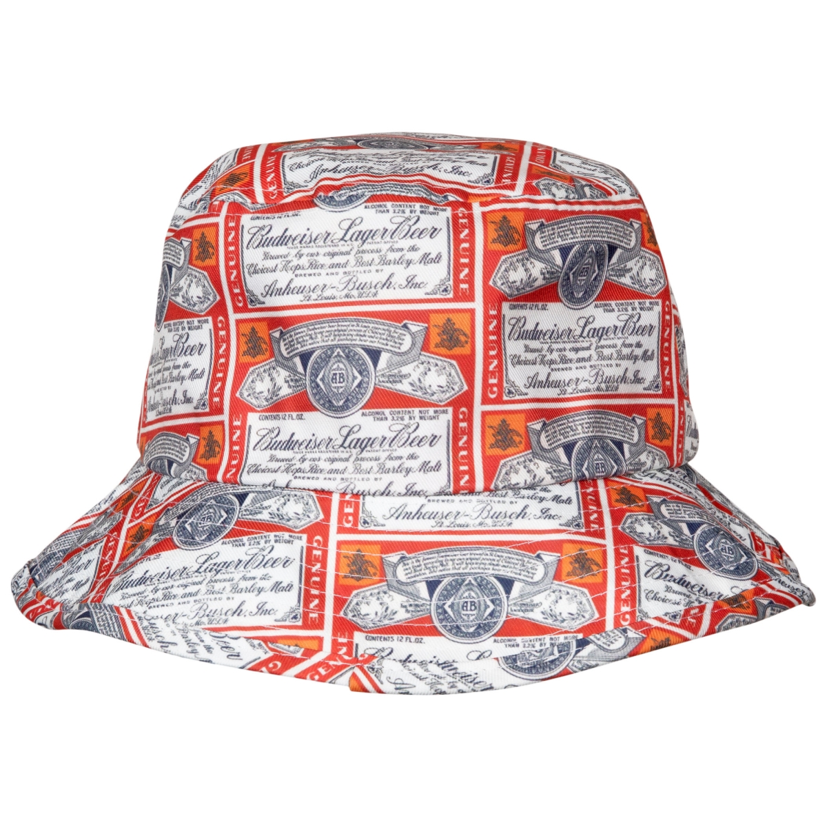 Picture of Budweiser 817724 Beer Repeating Label Bucket Hat
