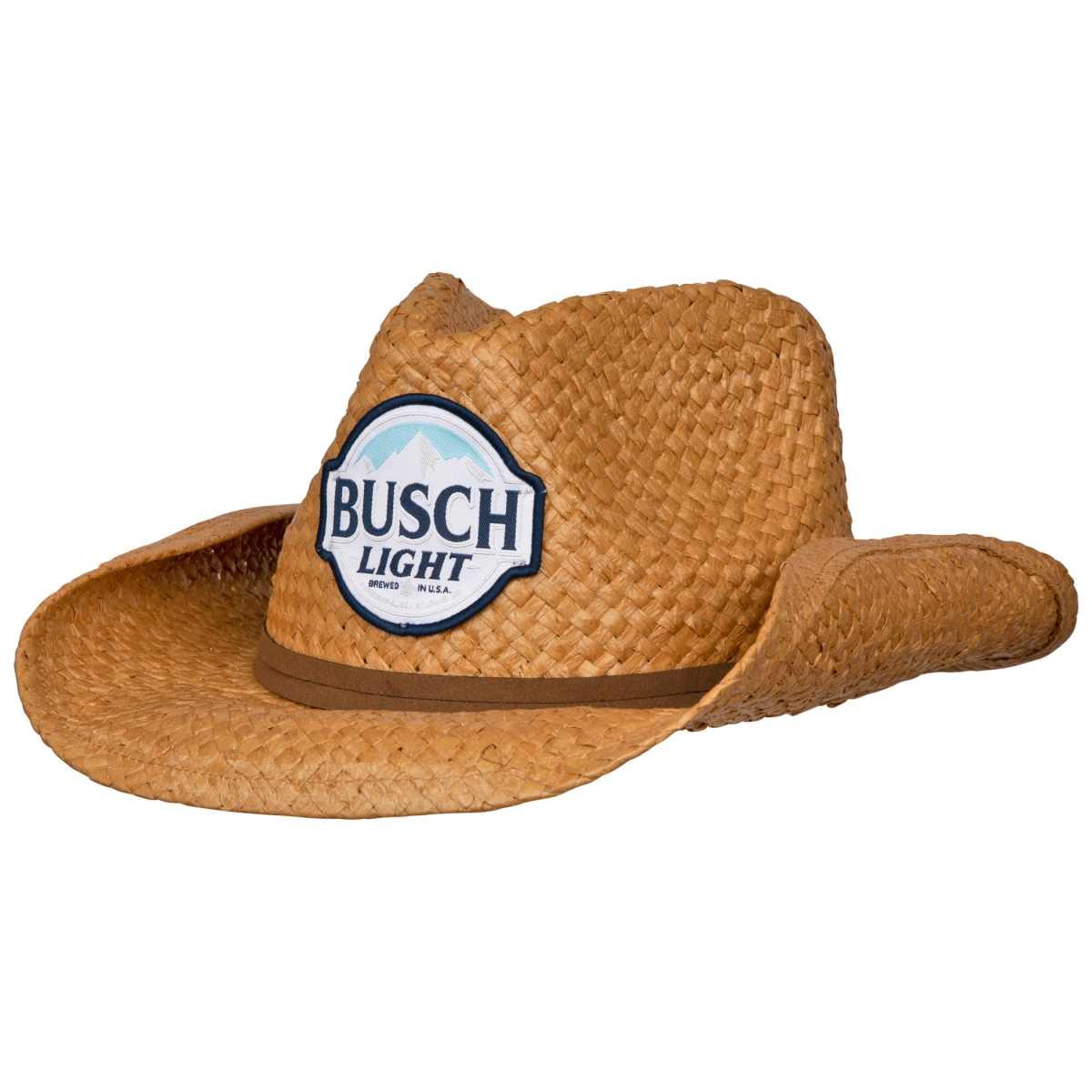 Picture of Busch 817727 Light Straw Cowboy Hat with Brown Band