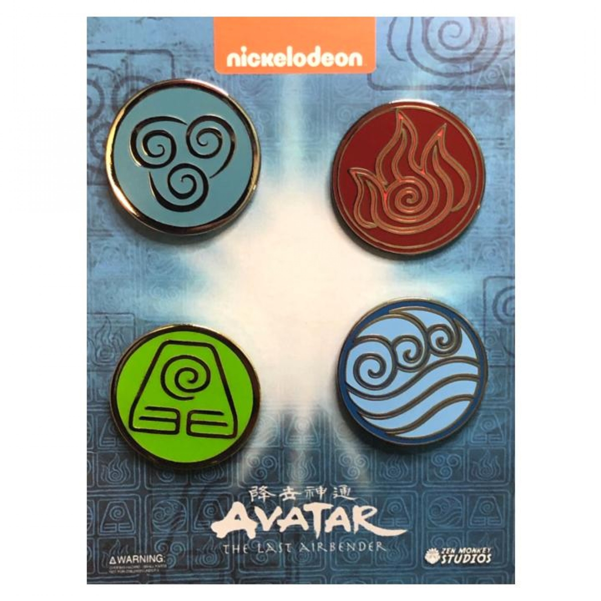 Picture of Avatar - The Last Airbender 825199 The Four Elemental Bending Arts Enamel Pin Set - 4 Piece