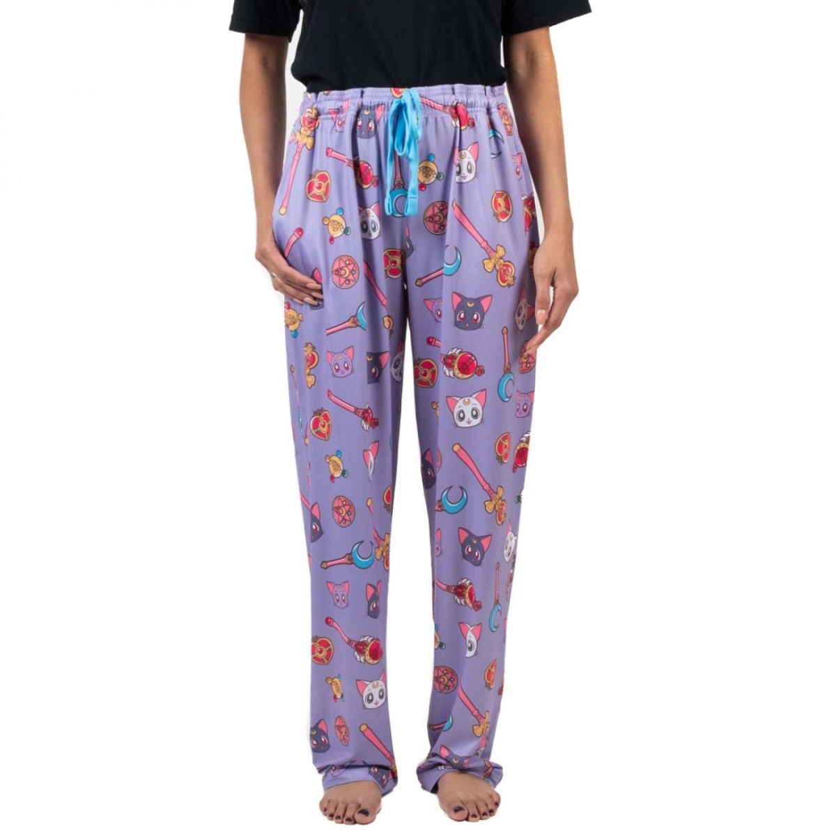 Picture of Sailor Moon 827123-small-28-30 Symbols All Over Print Womens Sleep Pants&#44; Small - 28-30