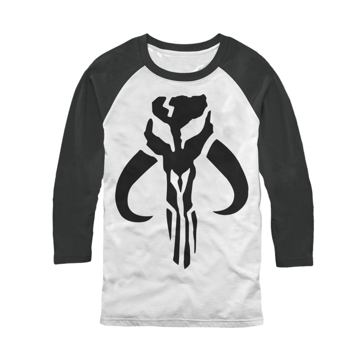 The Mandalorian Mythosaur Symbol 0.75 Sleeve Baseball T-Shirt, Medium