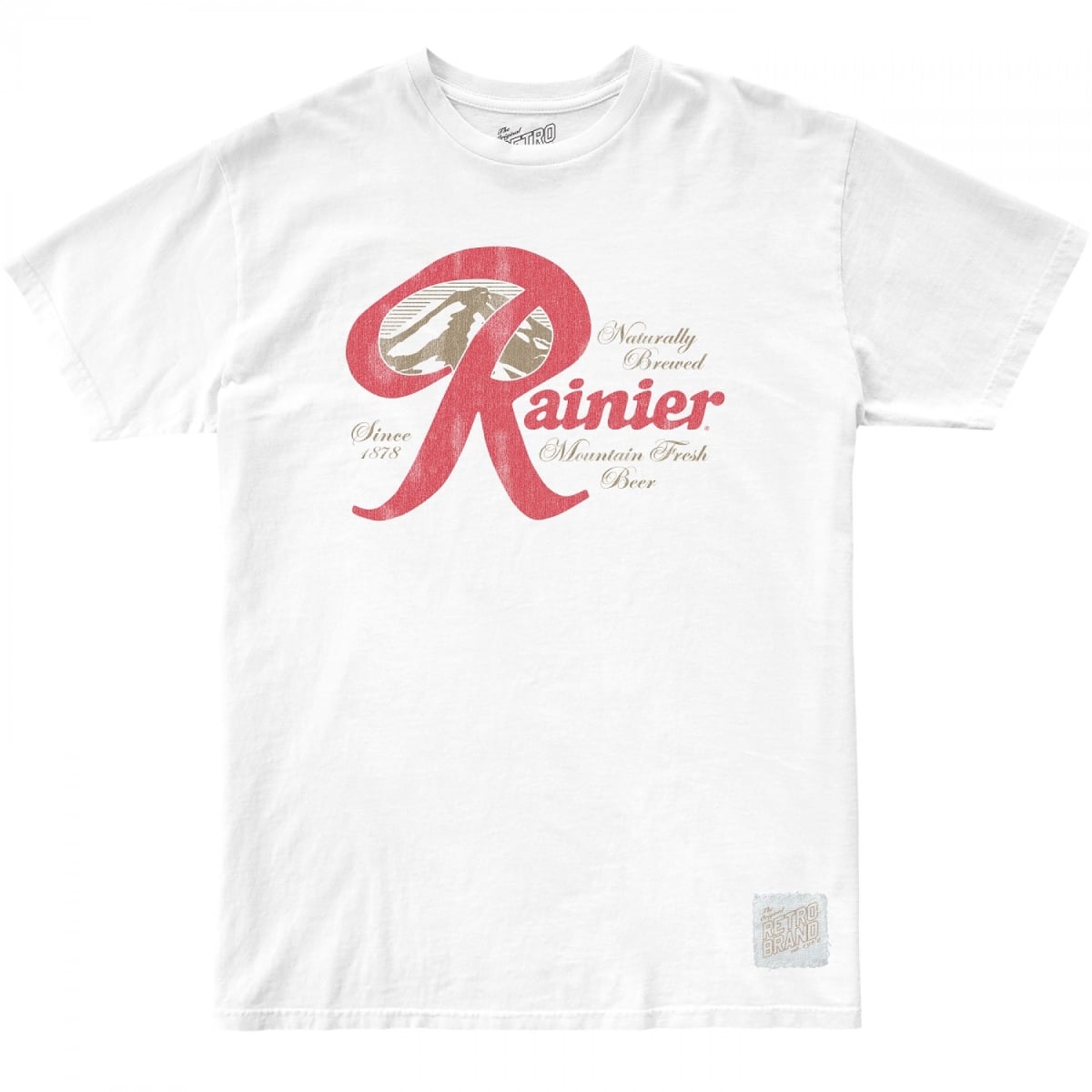 Beer Naturally Brewed Classic Logo White T-Shirt, Extra Large